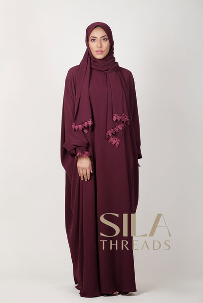 Maroon One Piece Umrah Dress