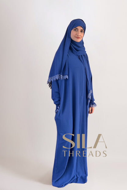 Blue One Piece Umrah Dress