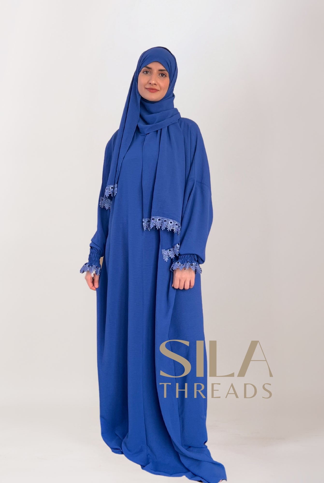 Blue One Piece Umrah Dress