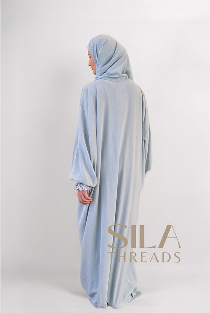 Pastel Blue One Piece Umrah Dress