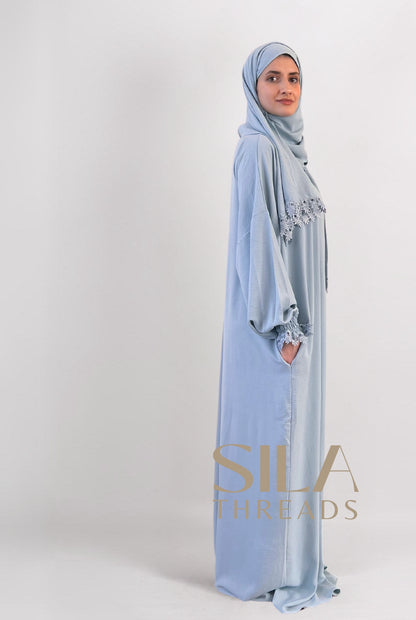 Pastel Blue One Piece Umrah Dress