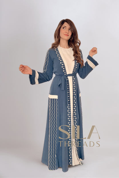 Blue Waves Abaya