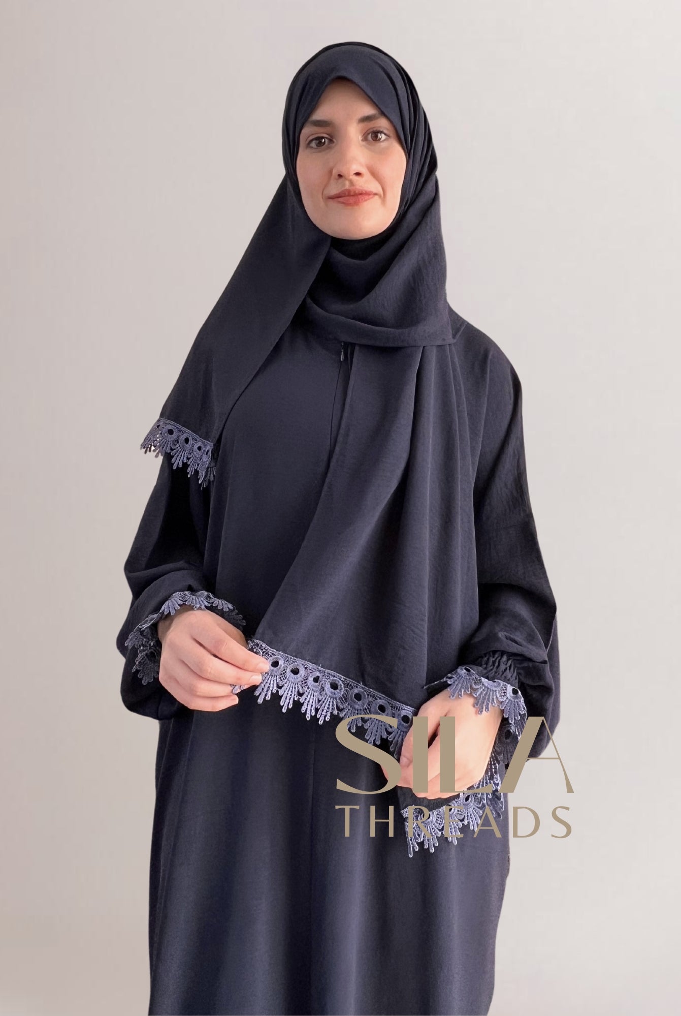 Navy One Piece Umrah Dress