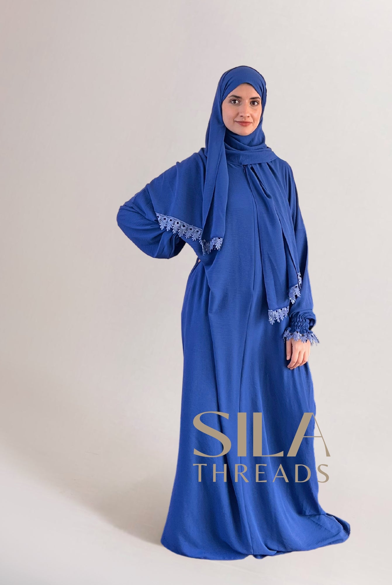 Blue One Piece Umrah Dress