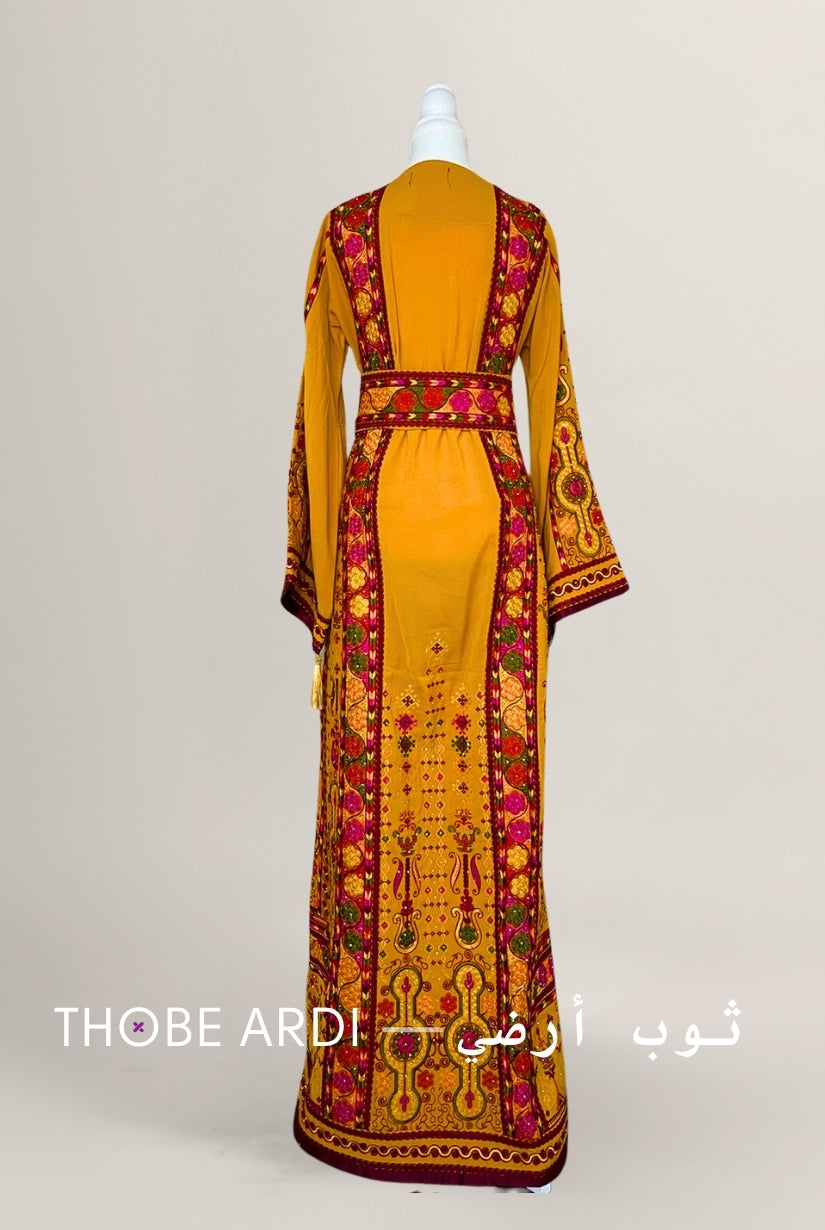 Classic Mustard Multicolor Thobe