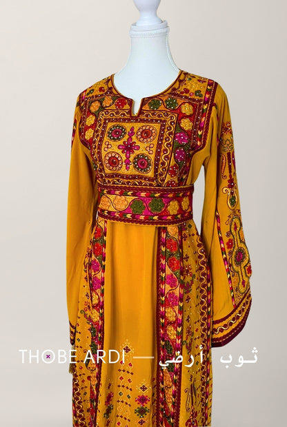 Classic Mustard Multicolor Thobe