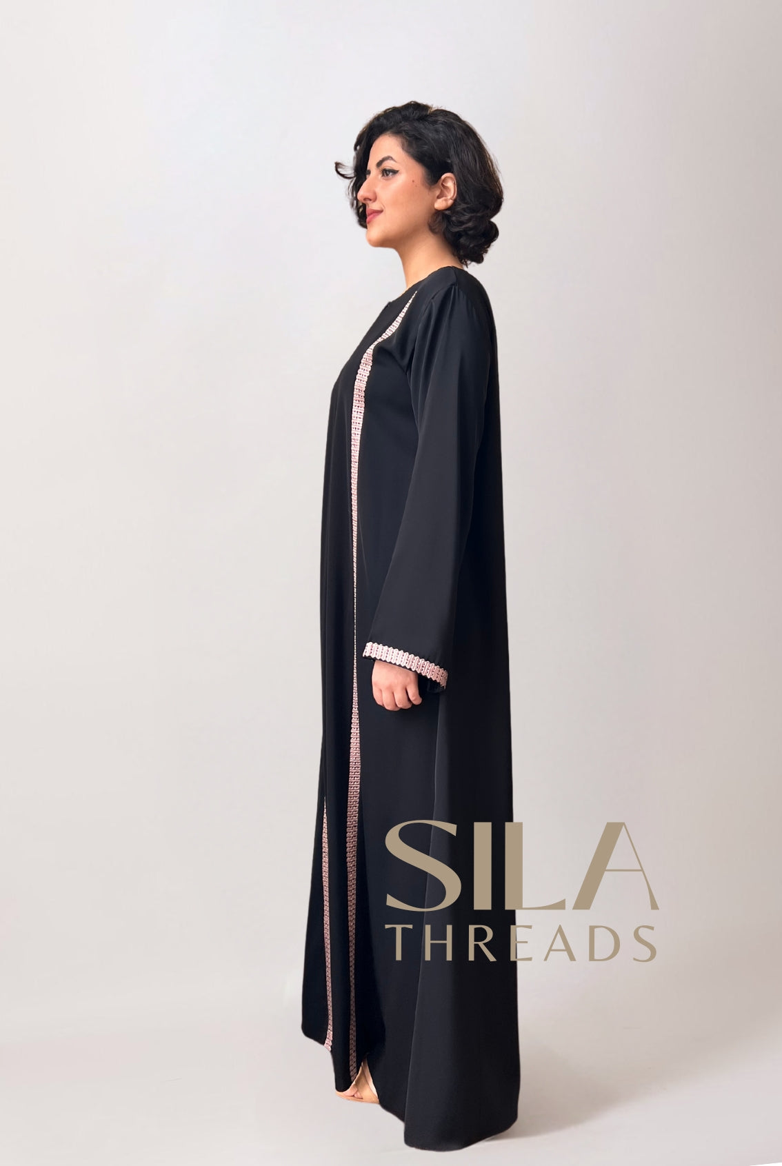 Essential Blush Embroidered Abaya