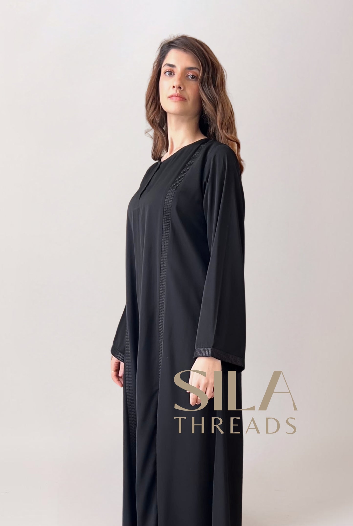 Essential Black Embroidered Abaya