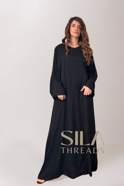 Essential Black Embroidered Abaya