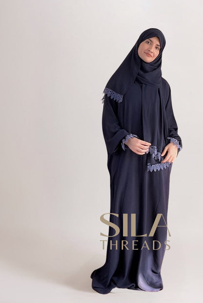 Navy One Piece Umrah Dress