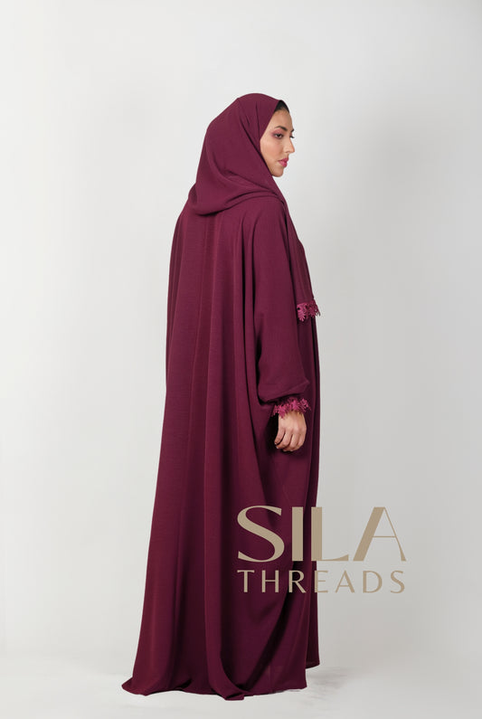 Maroon One Piece Umrah Dress